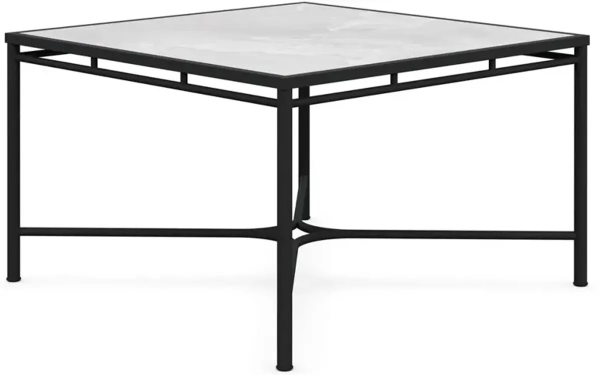 Emeline Helena Dekton Black Iron Square Outdoor Dining Table - 48"