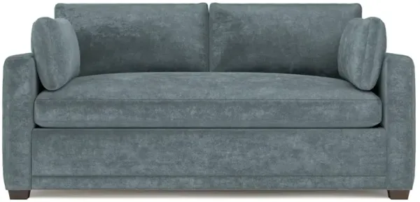 Weybridge Slate Blue Bench Cushion Sleeper Sofa - 75”