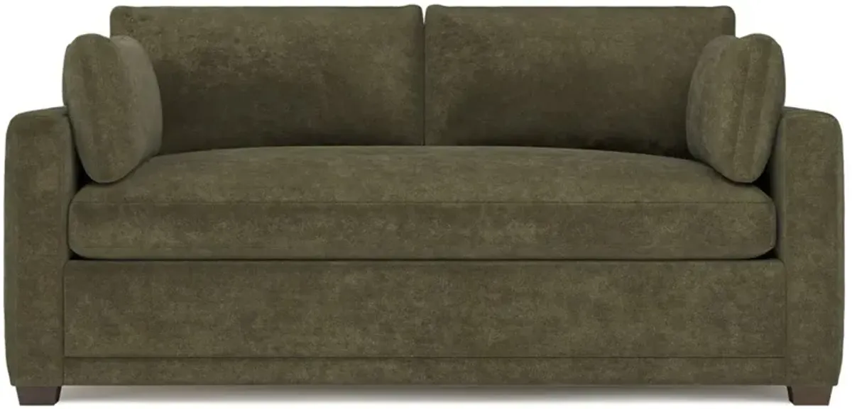 Weybridge Tuscan Olive Bench Cushion Sleeper Sofa - 75”