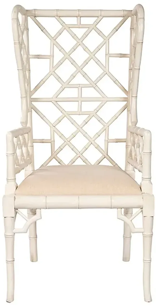 Harrison Coastal Beach Cream Performance Wood Chippendale Dining Chair