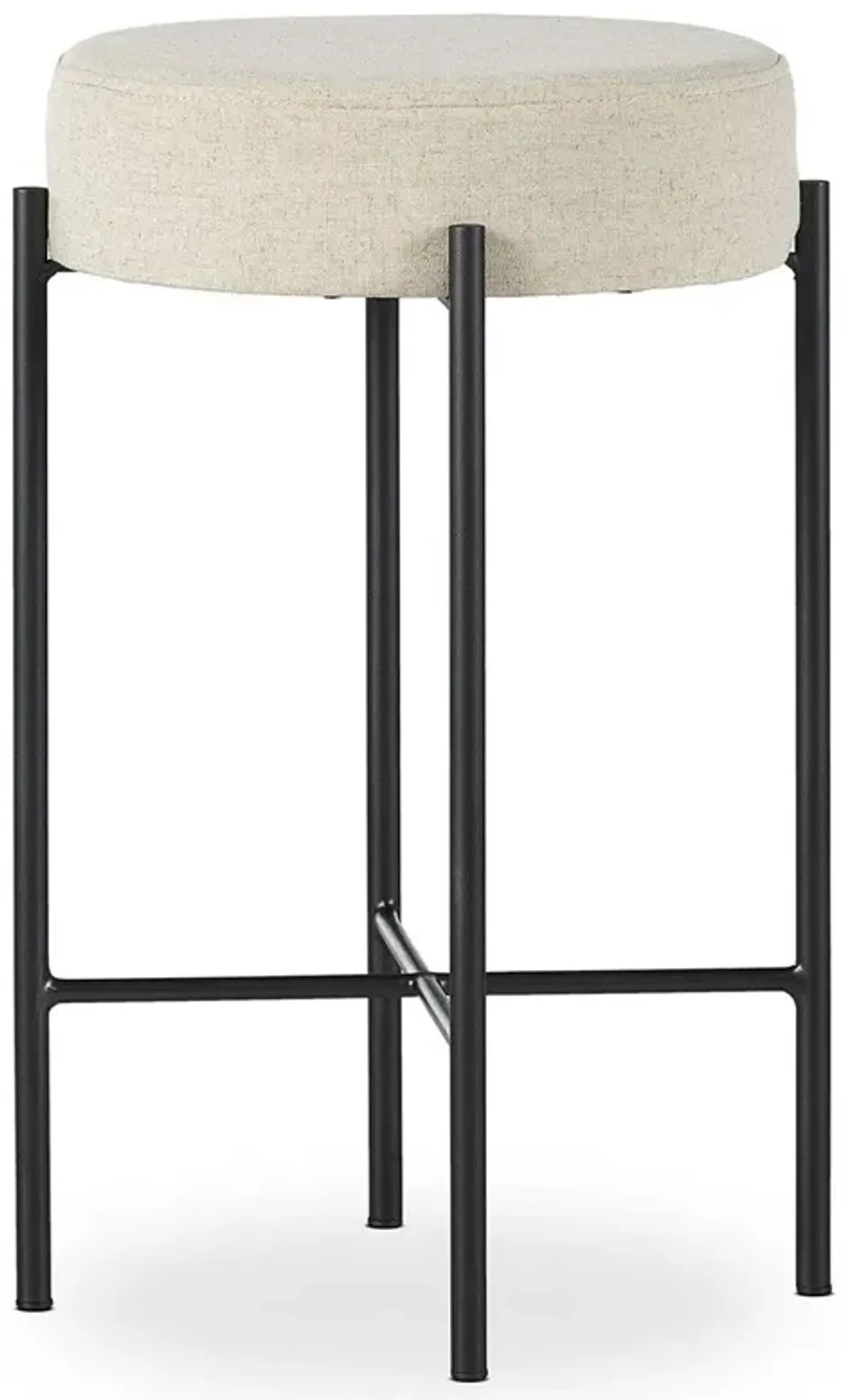 Maynard Industrial Loft Cream Performance Iron Metal Counter Stool