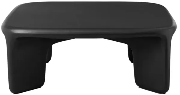 Dante Modern Classic Black Concrete Square Outdoor Coffee Table