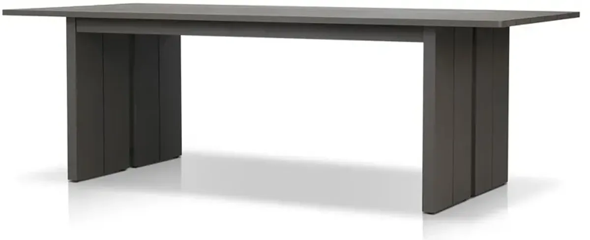 Charles Modern Dark Bronze Aluminum Rectangular Outdoor Dining Table - 92"
