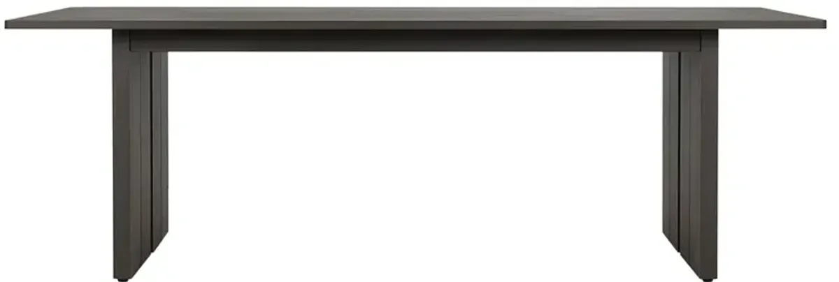 Charles Modern Dark Bronze Aluminum Rectangular Outdoor Dining Table - 92"