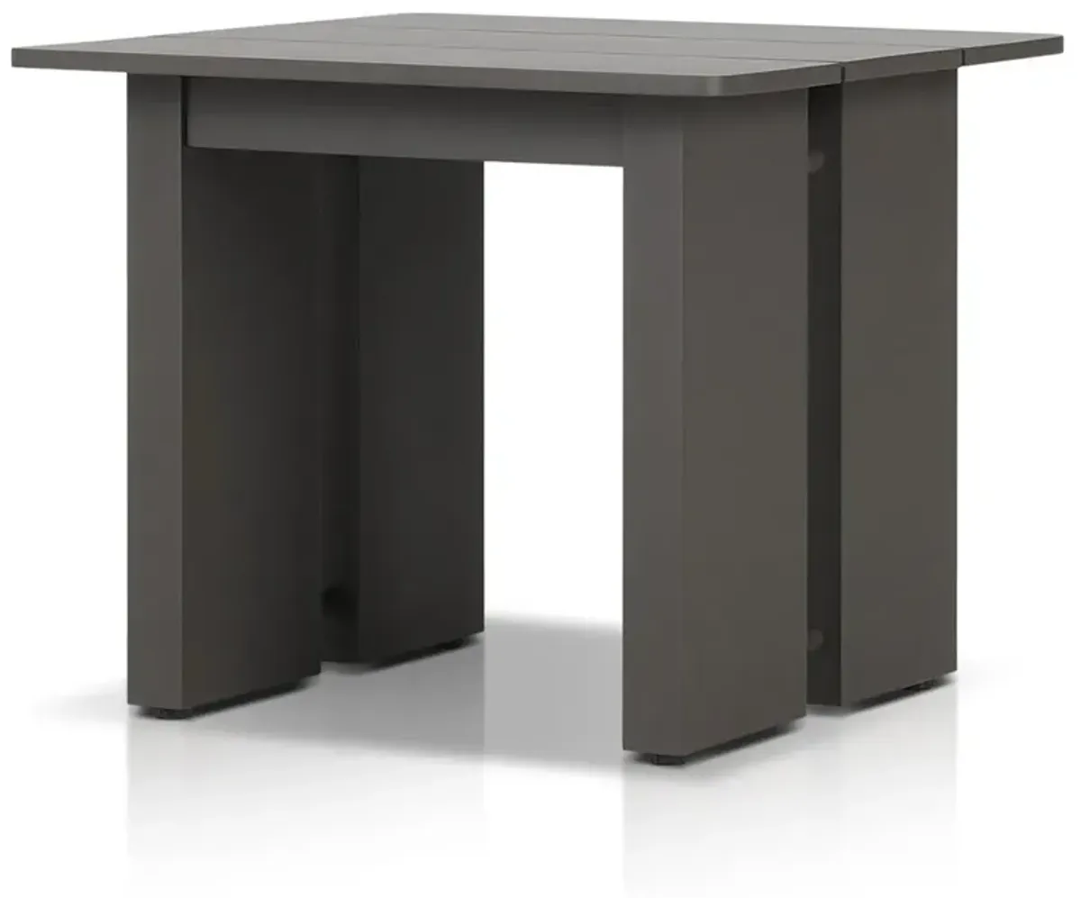 Charles Modern Classic Dark Bronze Aluminum Square Outdoor Side Table