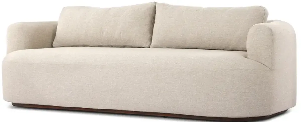 Mia Modern Classic Cream Outdoor Sofa - 94"