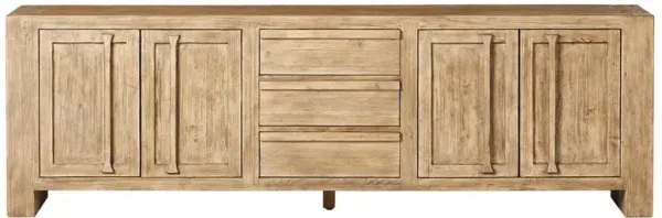Nerin Coastal Beach Distressed Brown Wood Sideboard