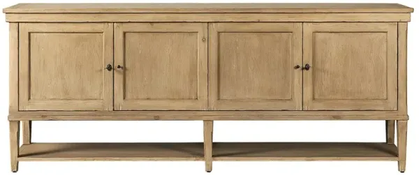 Miles Updated Traditional Aged Brown Wood Sideboard
