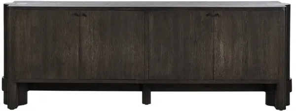 Olson Rustic Lodge Dark Brown Oak Wood Sideboard