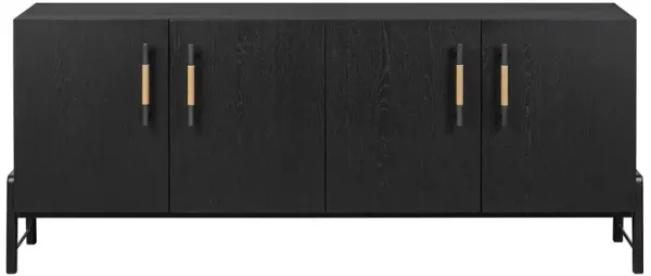 Matthew Modern Classic Black Oak Wood Sideboard