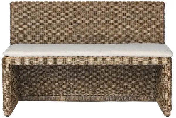 Senna Broadway Dune Linen Woven Dining Bench - 49"