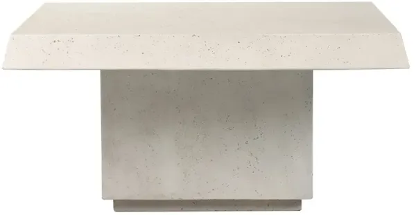 Avila Aged White Concrete Outdoor Coffee Table