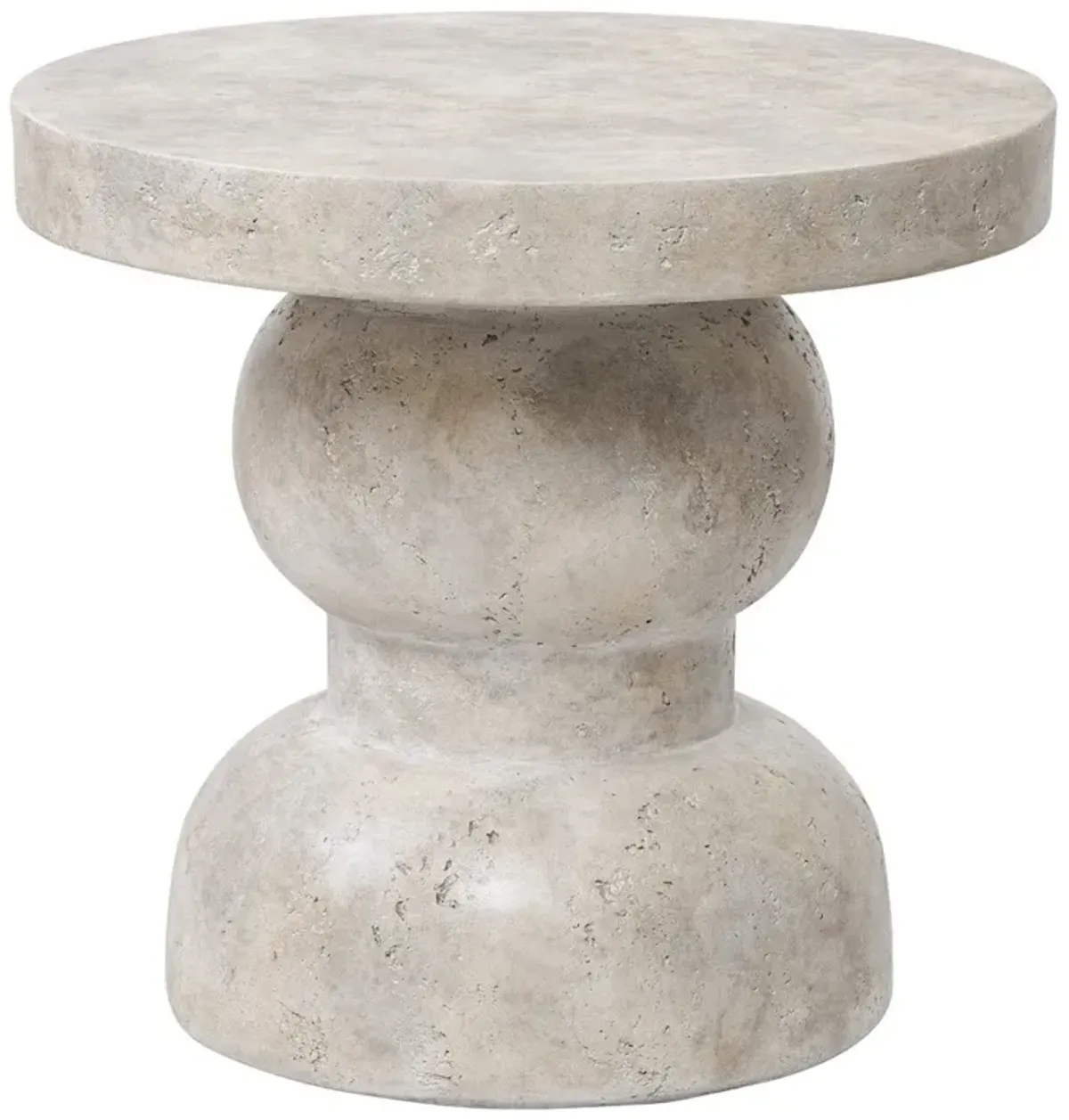 Rivero Aged Fog Concrete Outdoor End Table