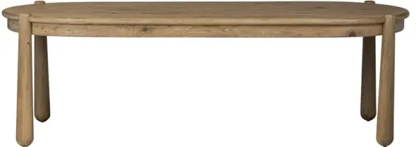Salvador Aged Smoked Oak Wood Dining Table - 96"