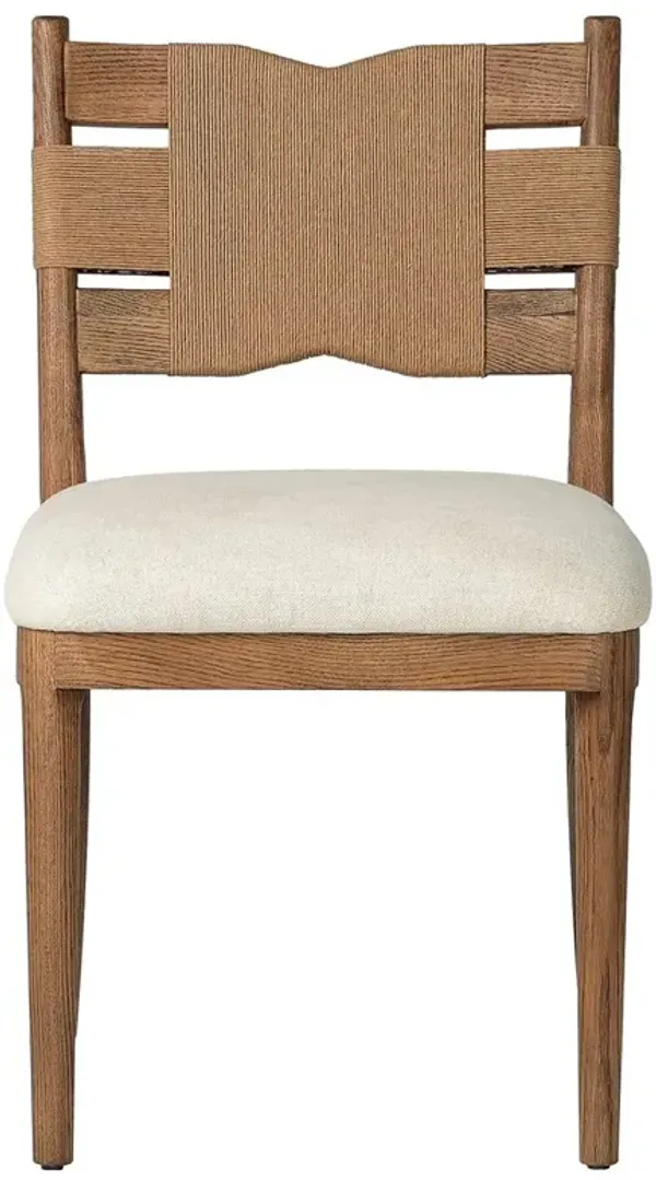 Tova Light Buff Oak Wood Dining Side Chair