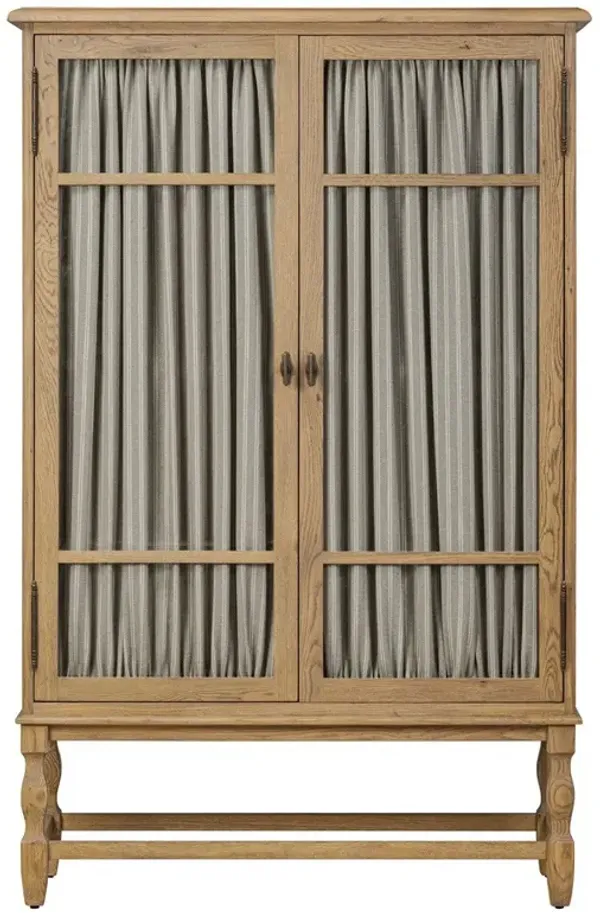 Finley Aged Smoked Oak Wood Cabinet