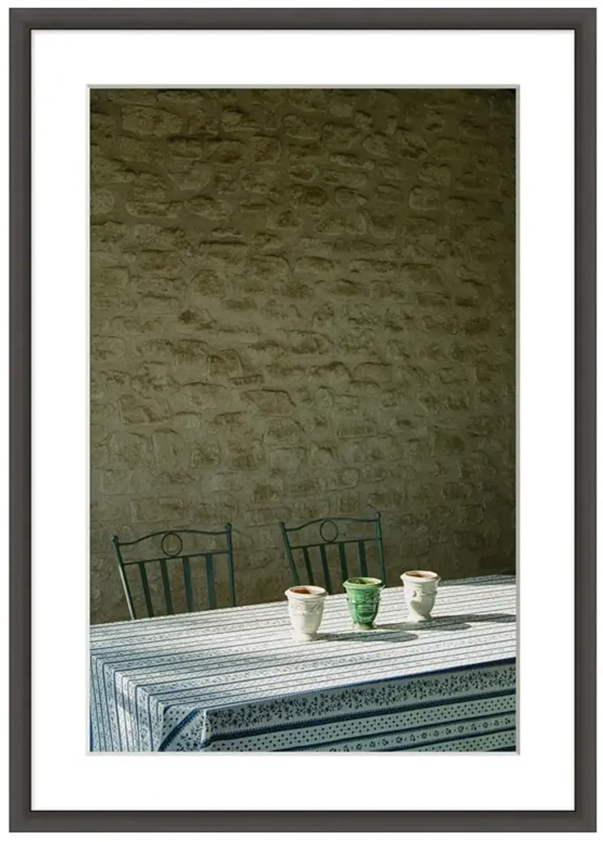 Macie Updated Traditional Green Still Life Black Frame Painting - 34x25