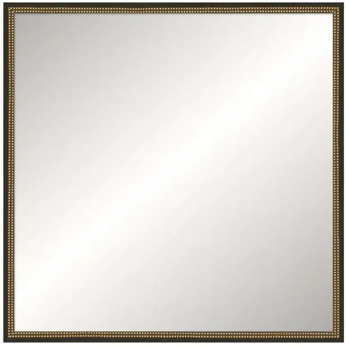 Cillian Updated Traditional Black Wood Square Wall Mirror - 39x39