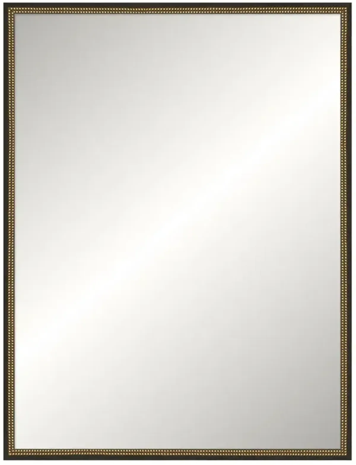 Cillian Updated Traditional Black Wood Rectangular Wall Mirror - 39x51