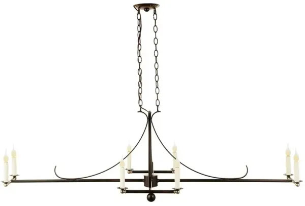 Sabine Updated Traditional Dark Bronze Steel Chandelier
