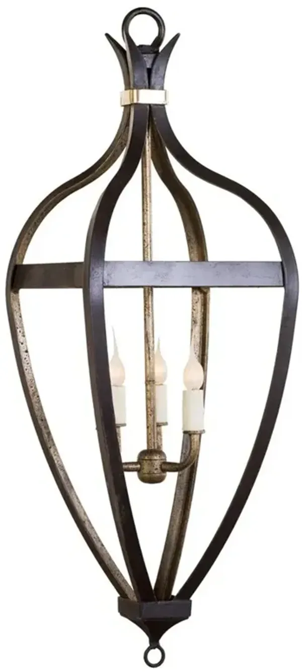 Ellis Traditional Dark Bronze Steel Candelabra Lantern - Small
