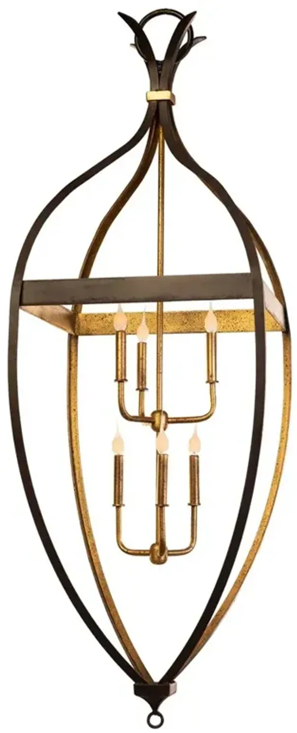 Ellis Traditional Dark Bronze Steel Candelabra Lantern - Large