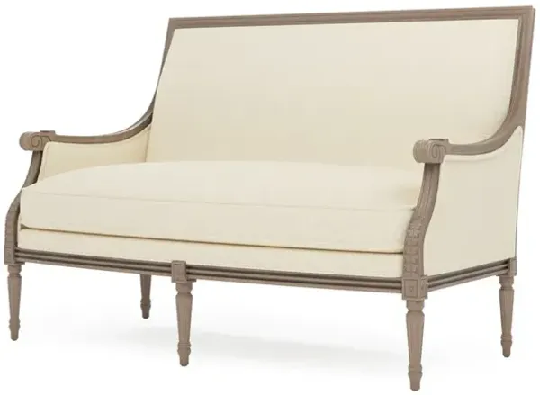 Juliette Snow Boucle Driftwood Settee