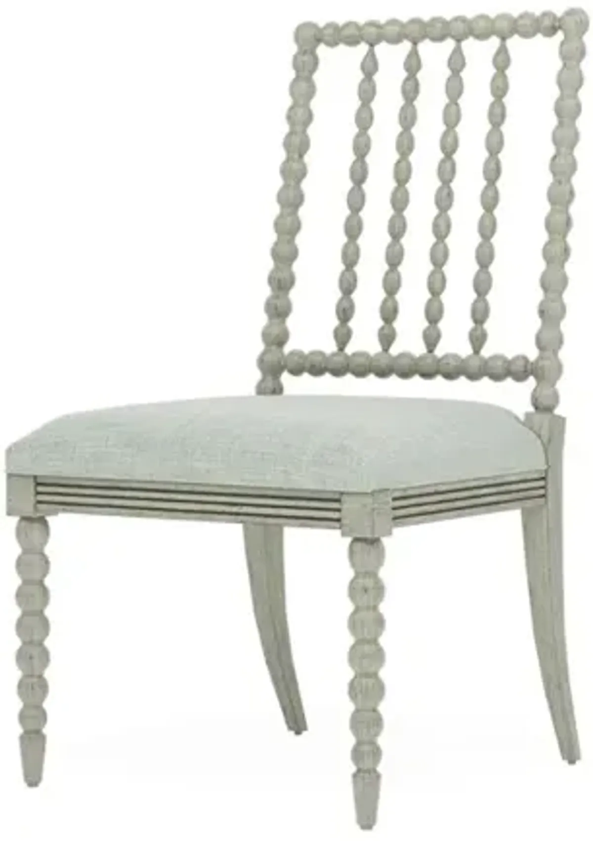Sabinna Spring Blue Textured Weave Provence Sage Dining Side Chair