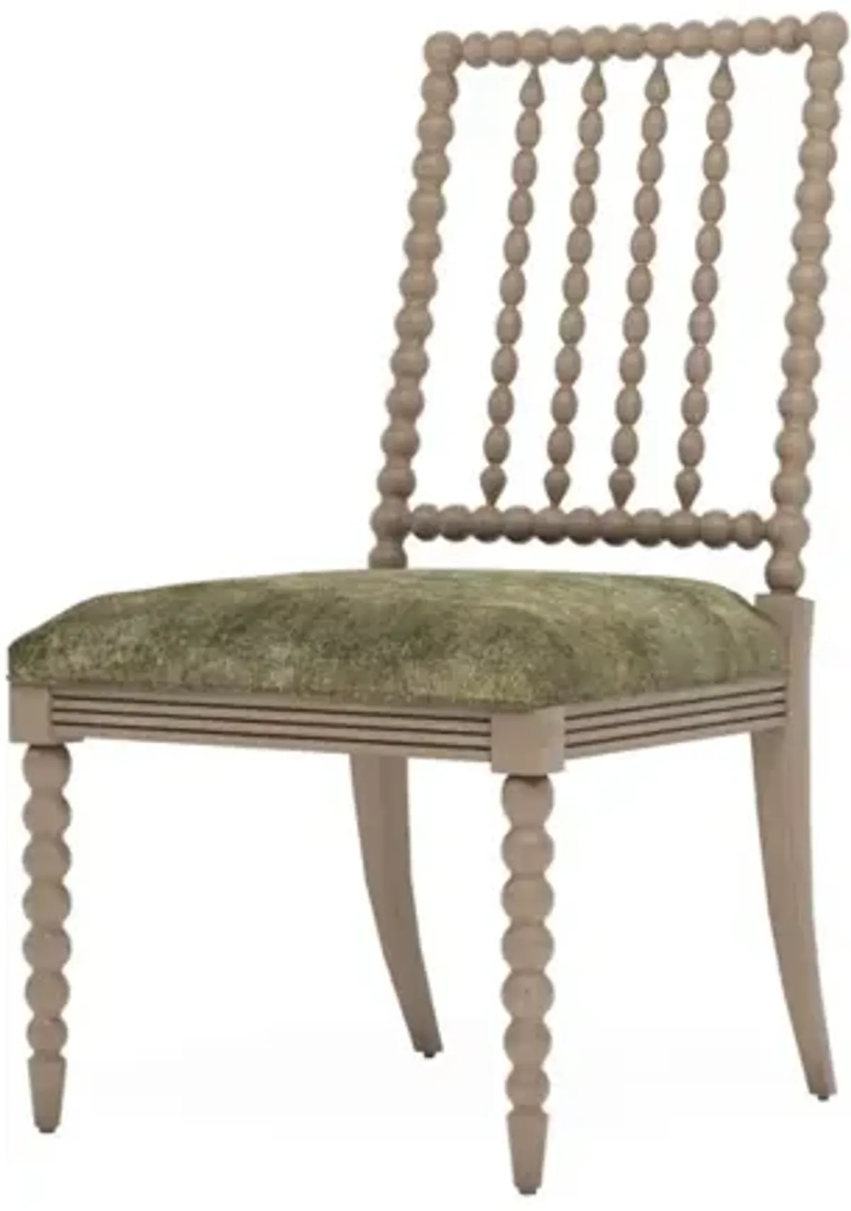 Sabinna Fern Velvet Driftwood Dining Side Chair