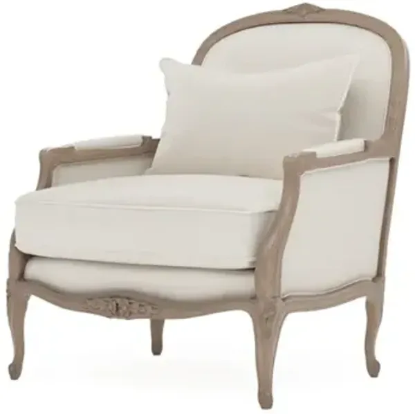 Antoinette Fog Performance Driftwood Bergere Chair