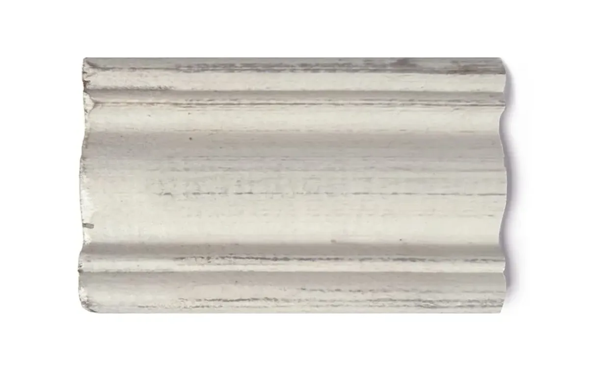 Antoinette Heathered Ivory Crypton Vintage White Bergere Ottoman