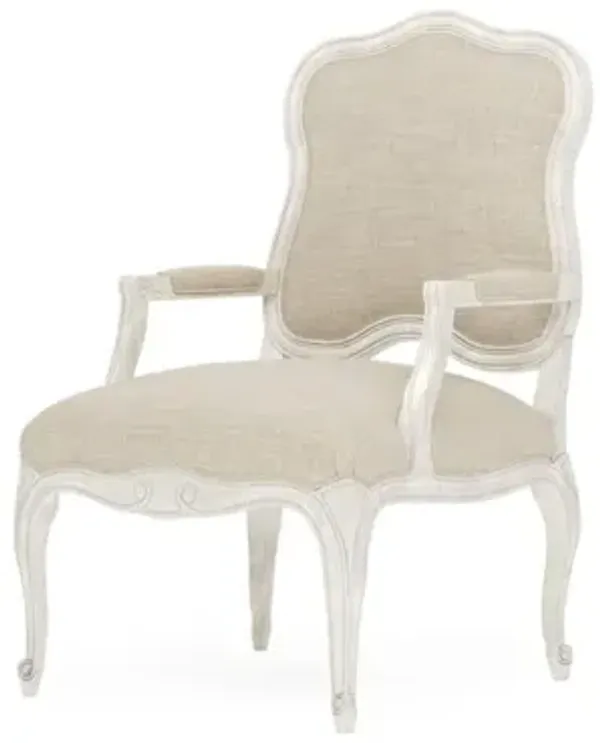 Lorraine Pebble Shore Textured Weave Vintage White Chair