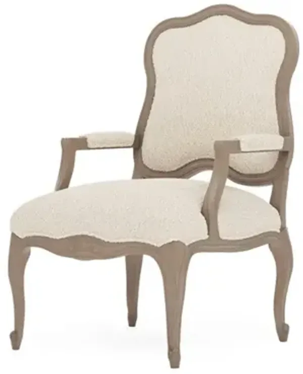 Lorraine Cotton Cloud Boucle Driftwood Chair