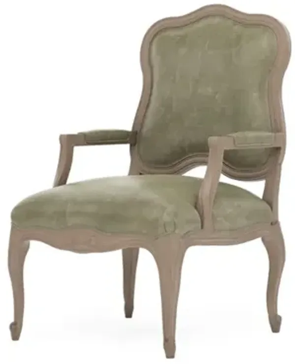 Lorraine Juniper Leather Driftwood Chair