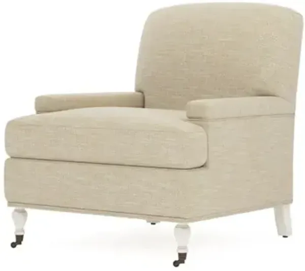Liliane Cashew Textured Weave Vintage White Chair