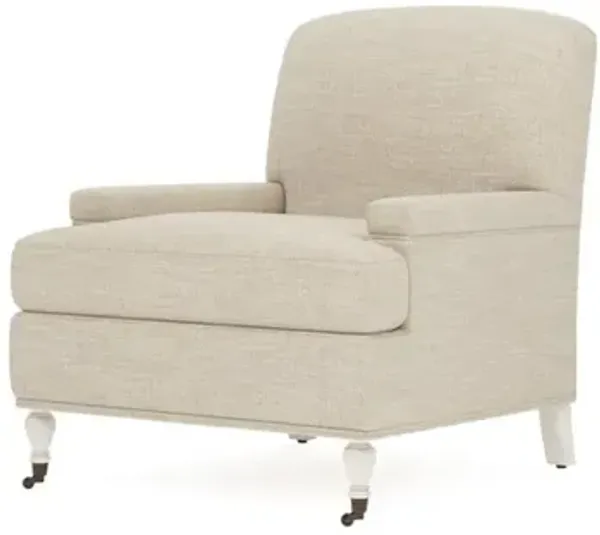 Liliane Pebble Shore Textured Weave Vintage White Chair