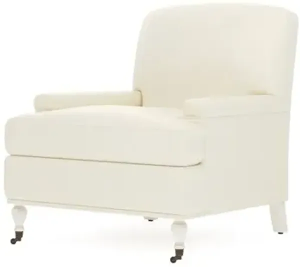 Liliane Heathered Ivory Crypton Vintage White Chair