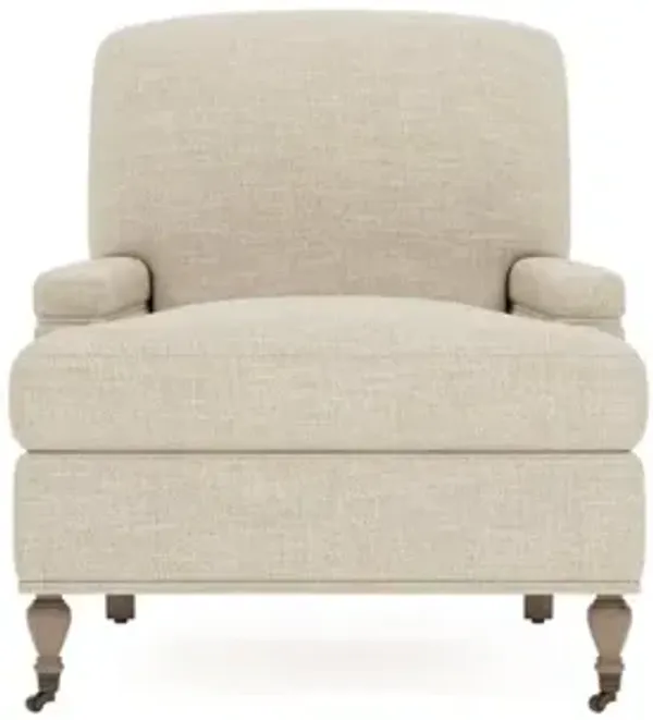 Liliane Pebble Shore Textured Weave Driftwood Chair