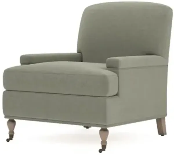 Liliane Sage Velvet Driftwood Chair