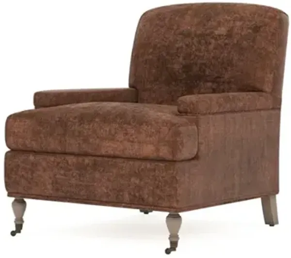 Liliane Sienna Velvet Driftwood Chair