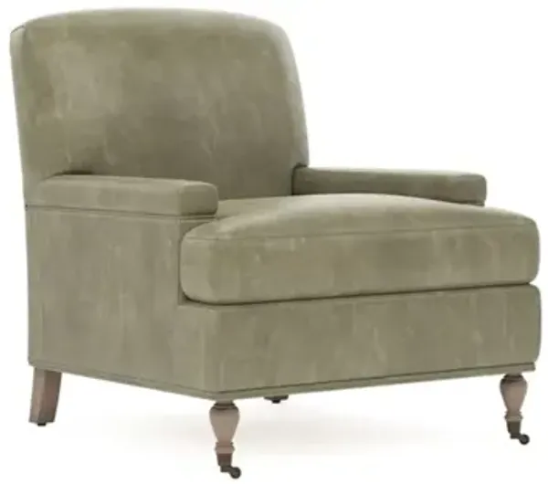 Liliane Juniper Leather Driftwood Chair