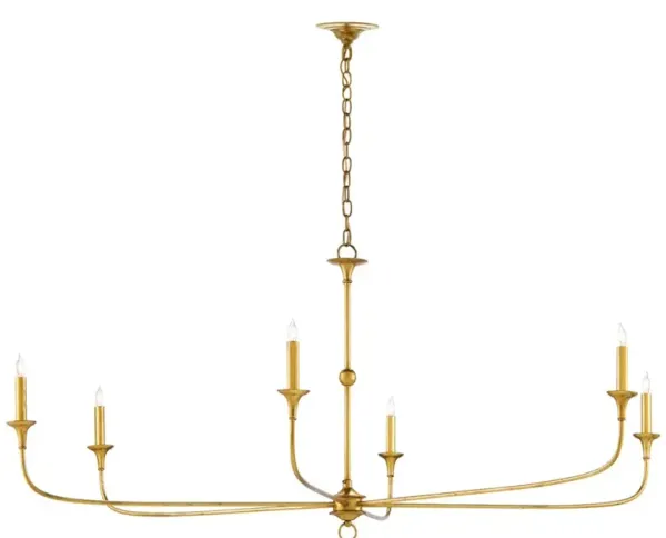 Languedoc French Country Gold Iron Candle Style Chandelier - Large
