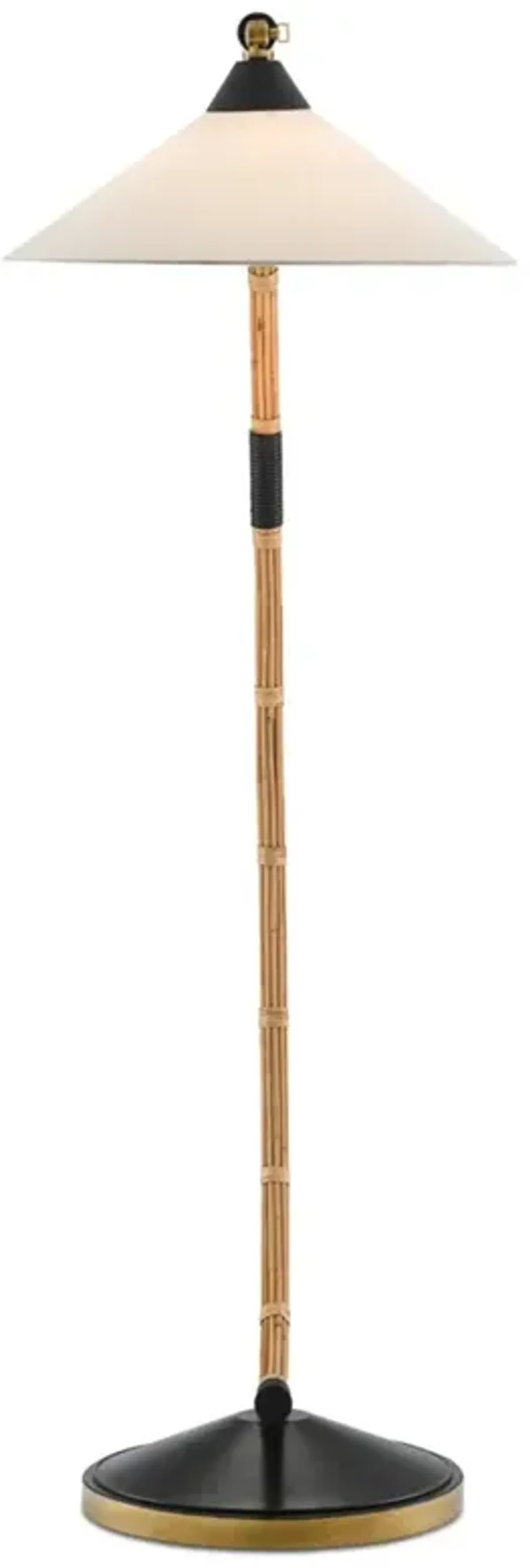 Logos Coastal Beach Brown Rattan Arched Floor Lamp