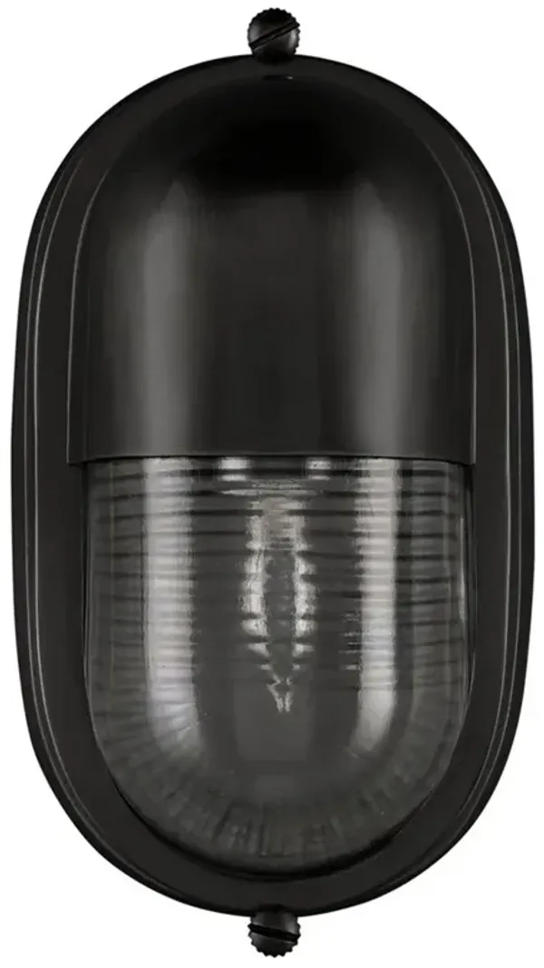 Monara Modern Classic Black Brass Outdoor Wall Sconce