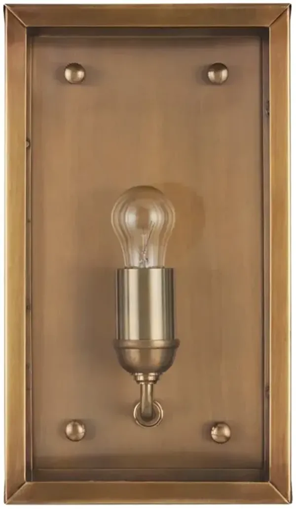Riseon Modern Glass Shade Antique Brass Outdoor Wall Sconce