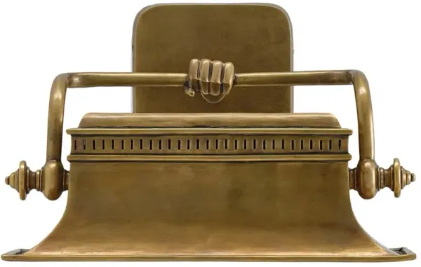 Blythe Updated Traditional Fluted Shade Vintage Brass Wall Sconce