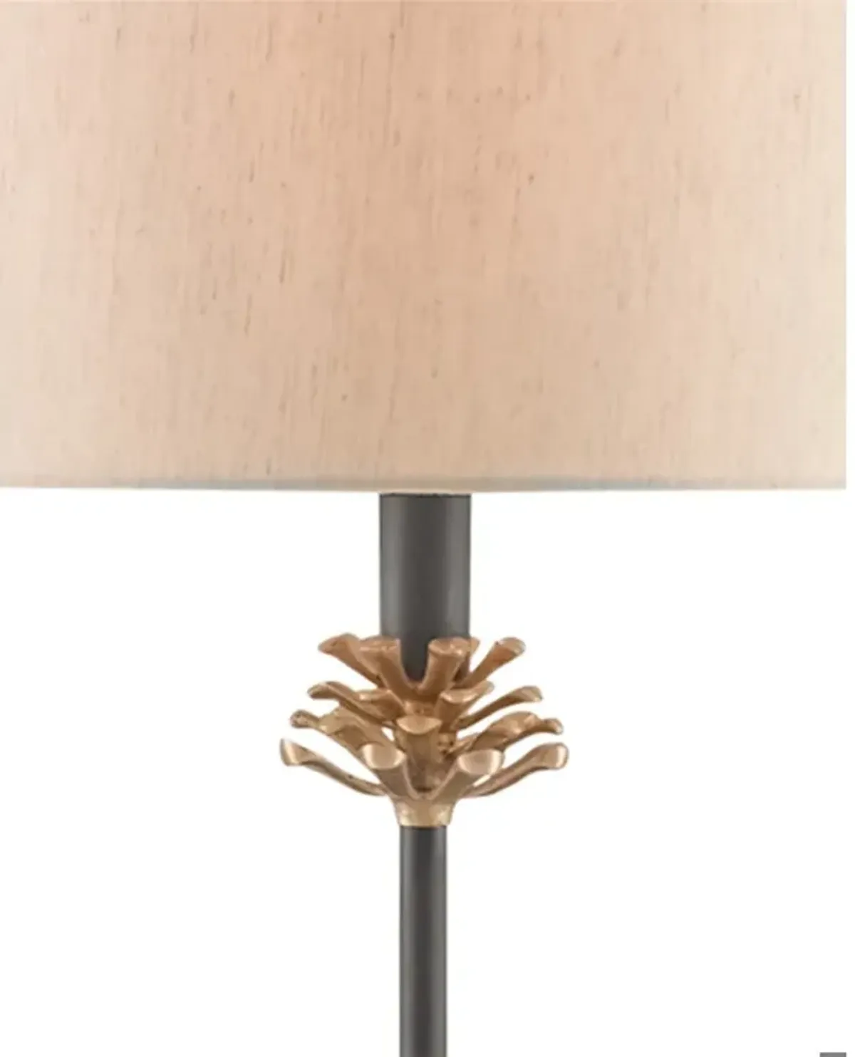 Psalmara Updated Traditional Pinecone Antique Brass Buffet Table Lamp