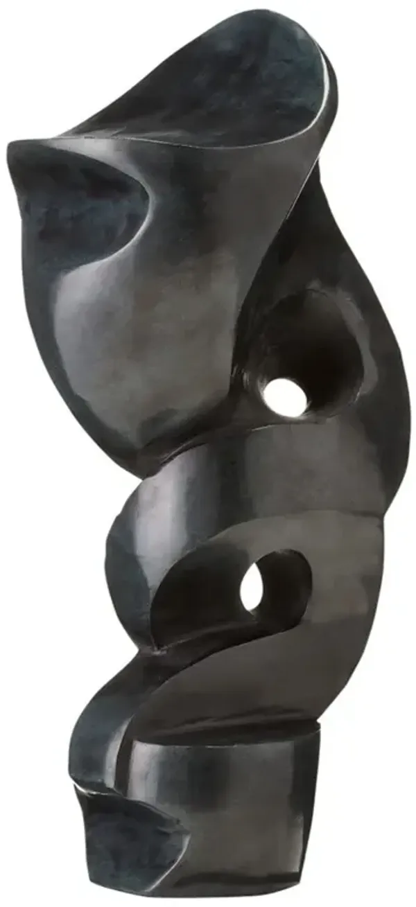 Radiara Modern Classic Black Marble Abstract Sculpture