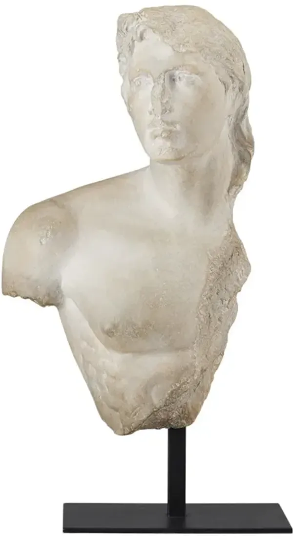 Julien French Country Beige Greek Torso Sculpture