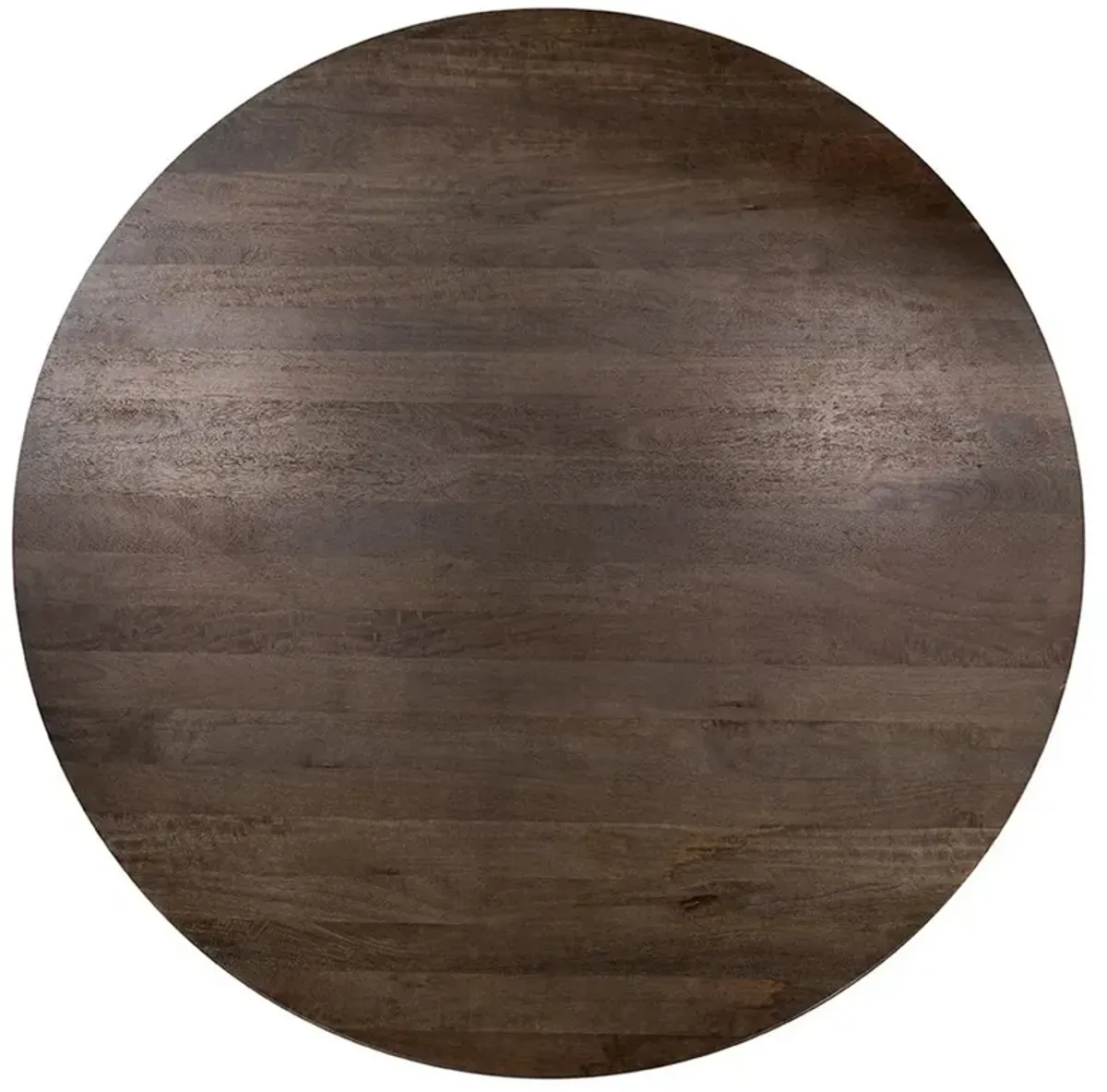 Berlin Updated Traditional Brown Mango Wood Round Dining Table - 72"